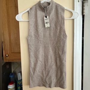 NEW WITH TAGS mock neck sleeveless sweater top